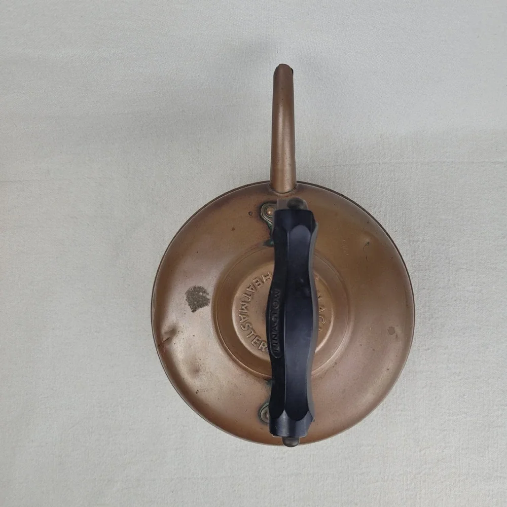 Vintage Linaglow Heatmaster Copper Rapid Boil‎ Tea Kettle Vented Base